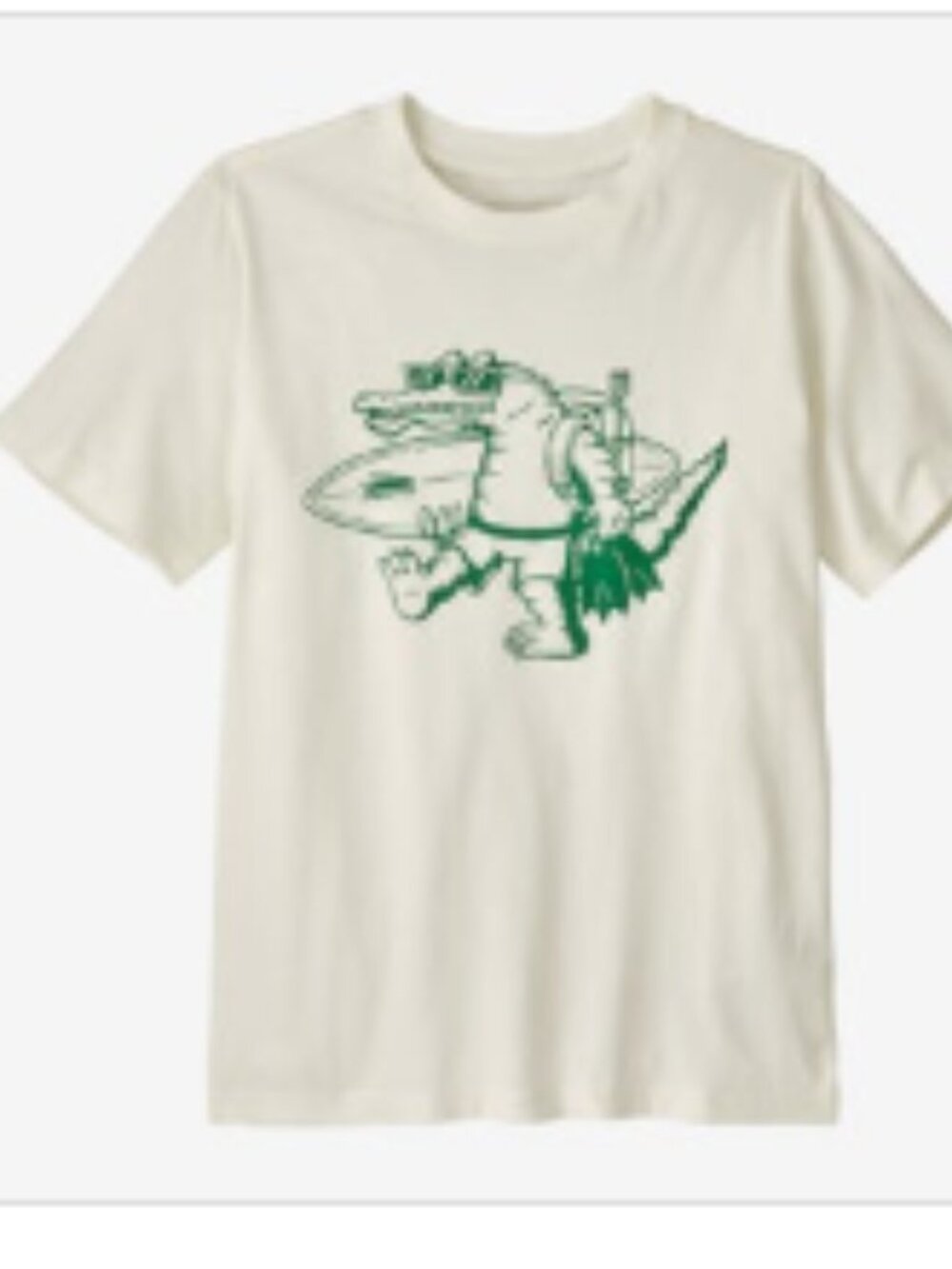 Kids' Graphic T-Shirt - Water People Gator: Birch White